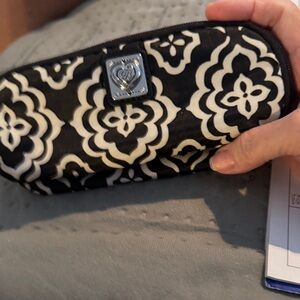 Brighton Black and White Floral Cosmetic Case